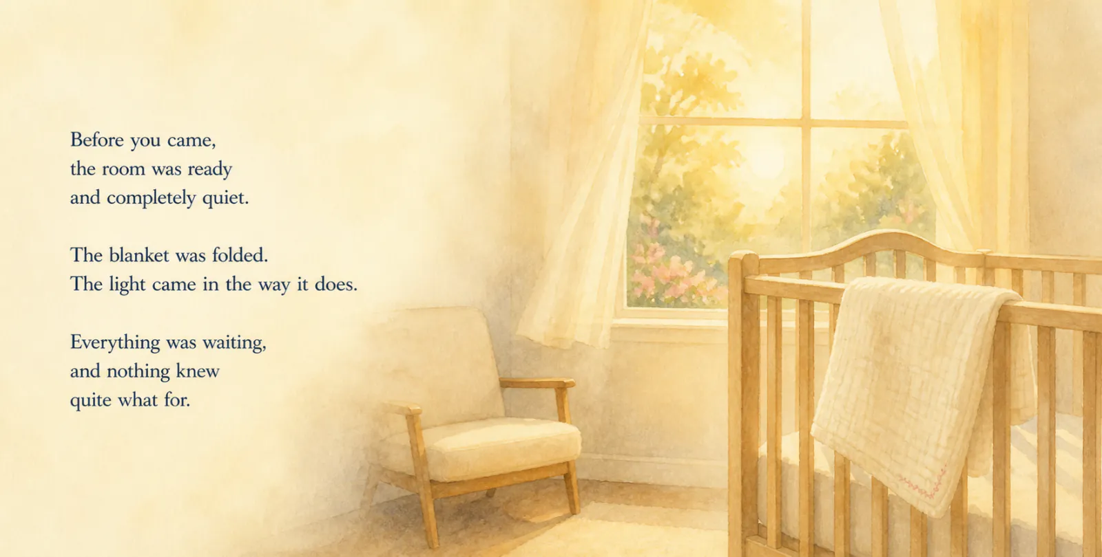 Personalized storybook inside spread 1 from Welcome to the World β Watercolor