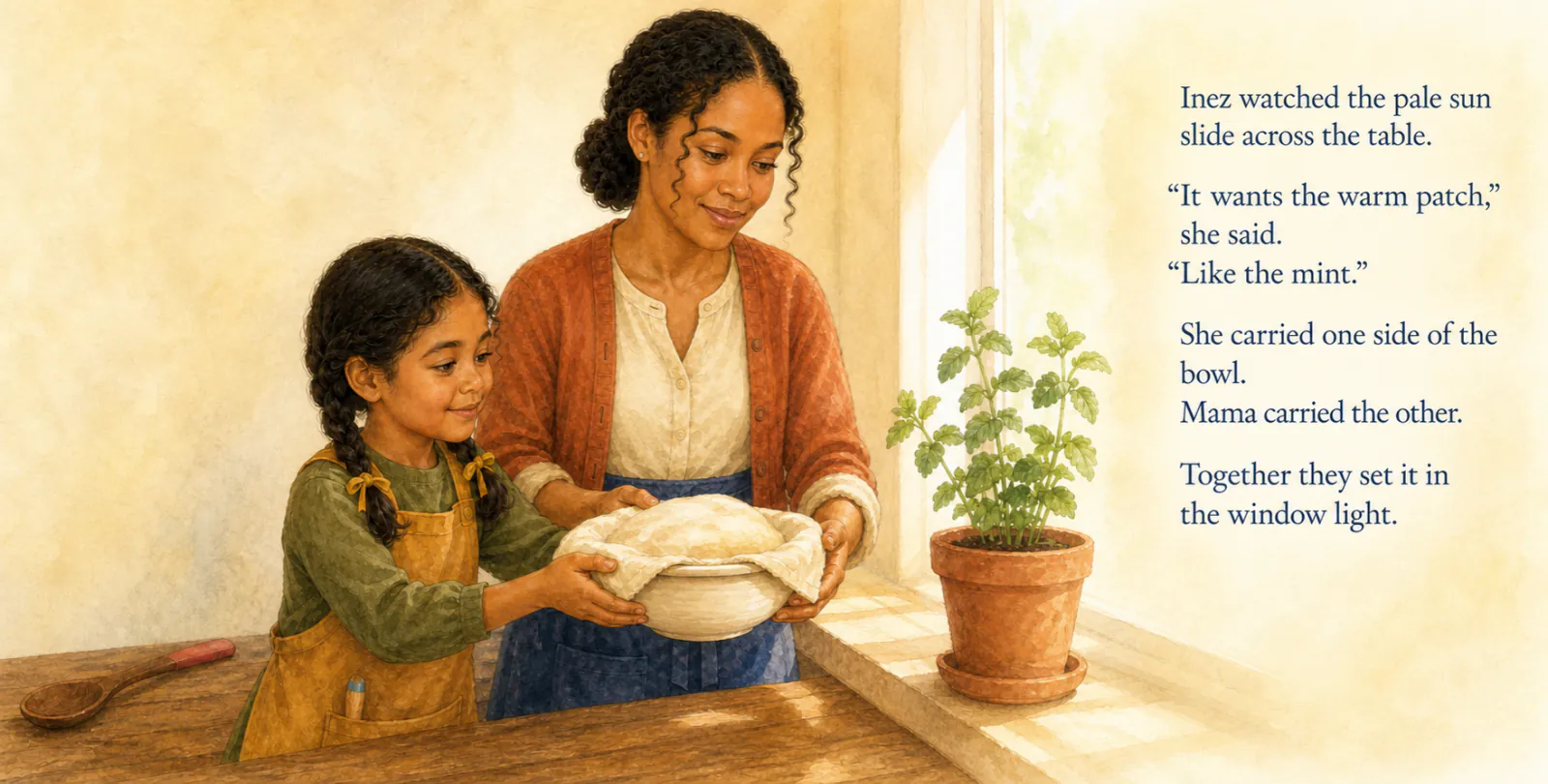 Personalized duo storybook spread illustrating The child's idea fixes it from The Team-Up