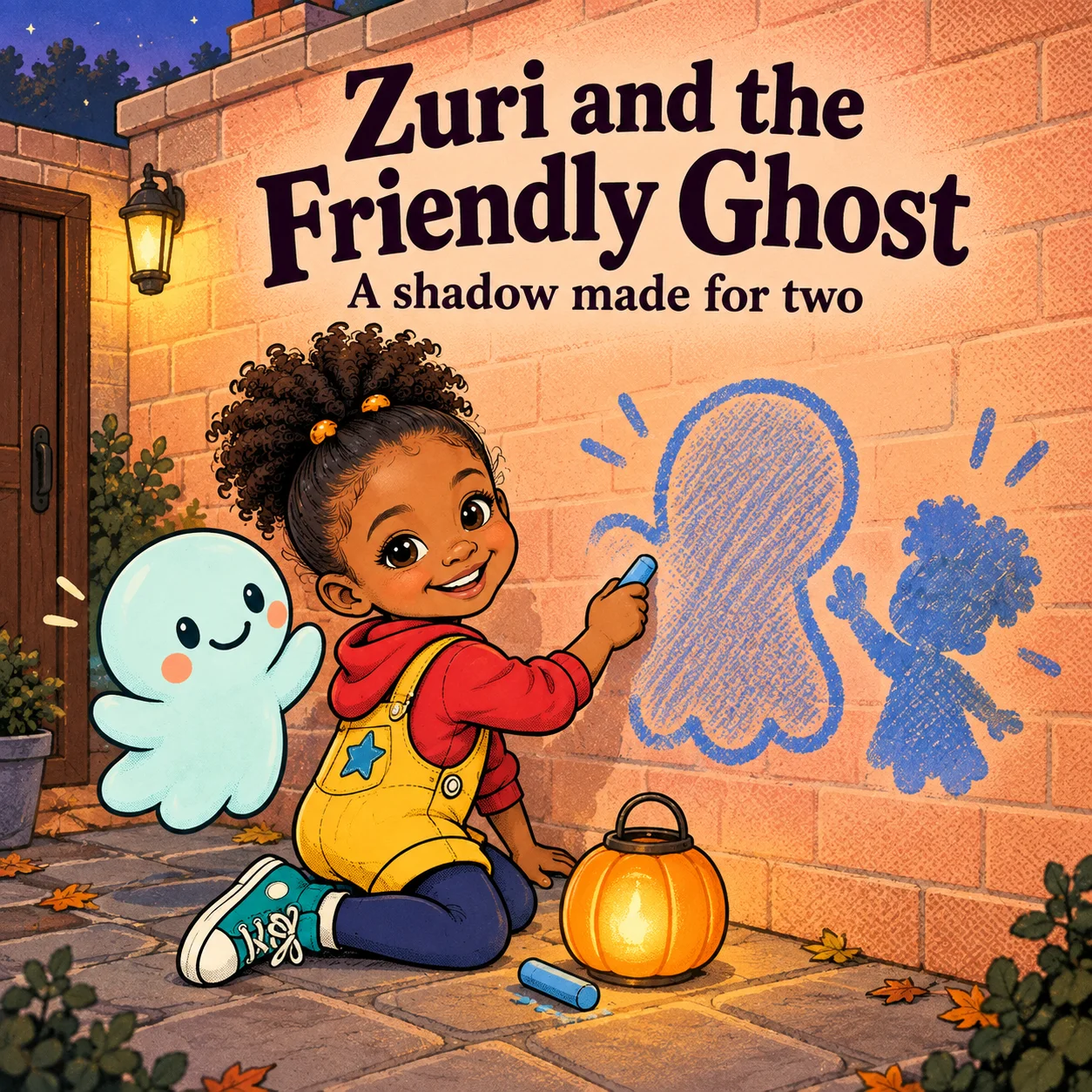 Personalized book cover for The Friendly Ghost — Comic in Comic illustration style
