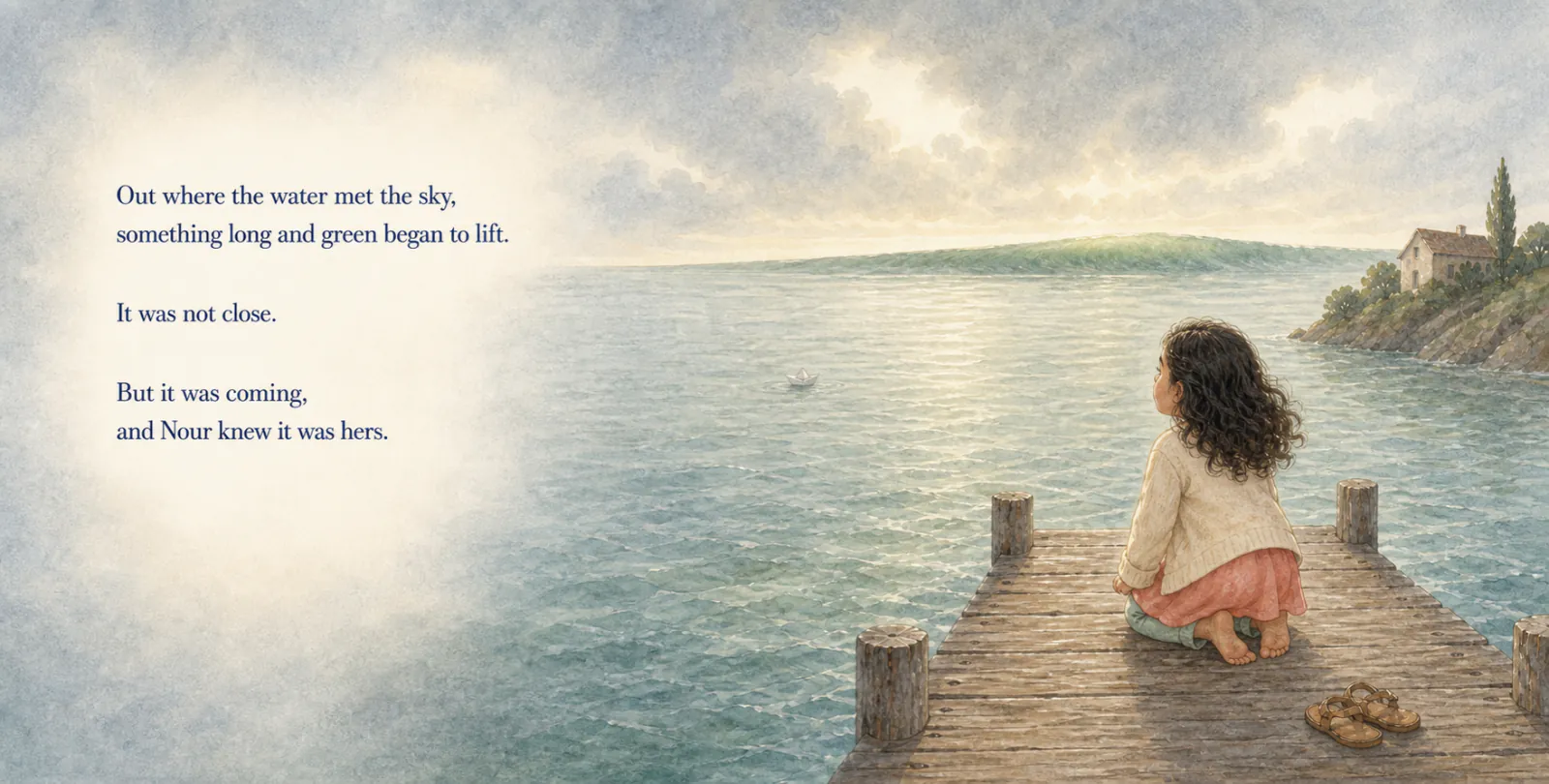 Personalized storybook inside spread 3 from It's Okay to Feel Big β Watercolor